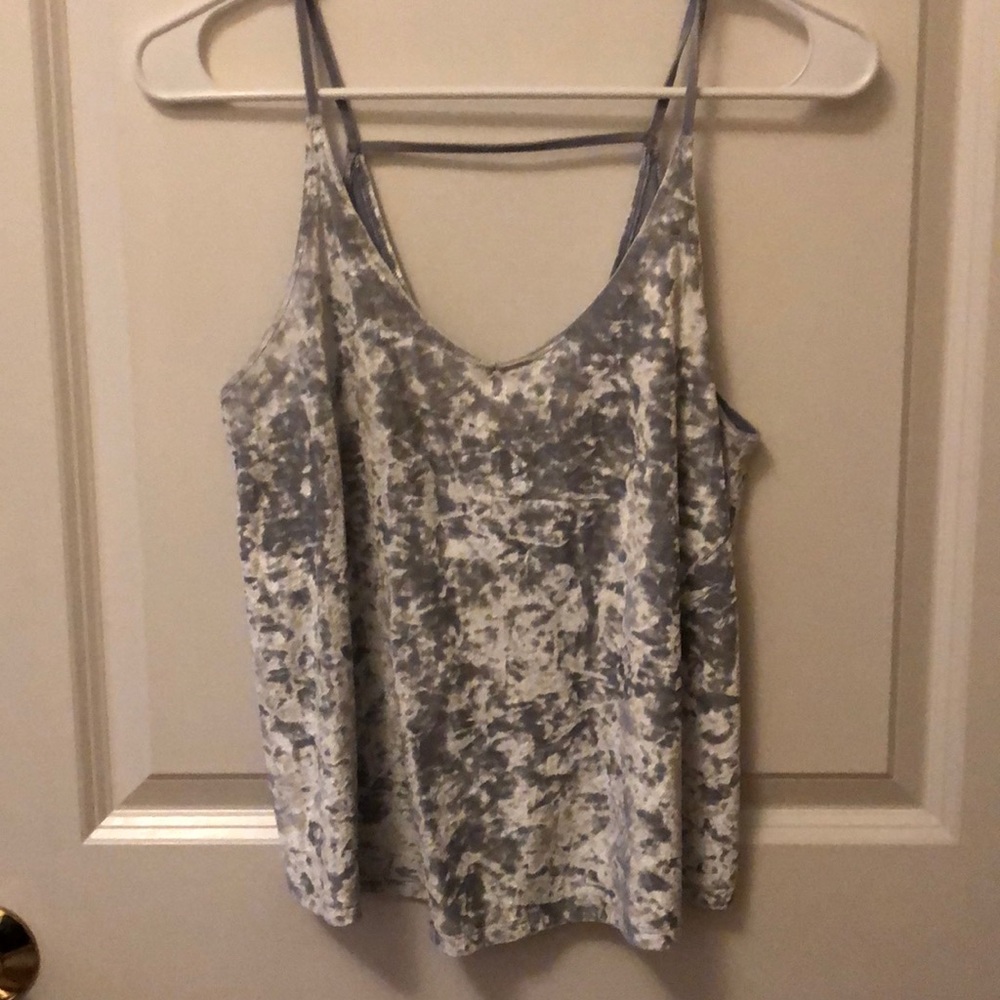American Eagle velvet holographic tank